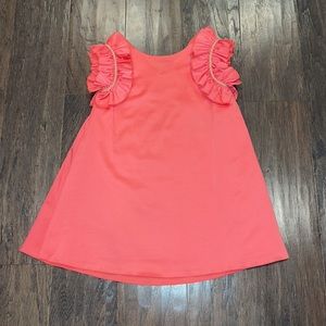 Abel & Lula Salmon pink trapeze dress, ruffle | NWT, 4T